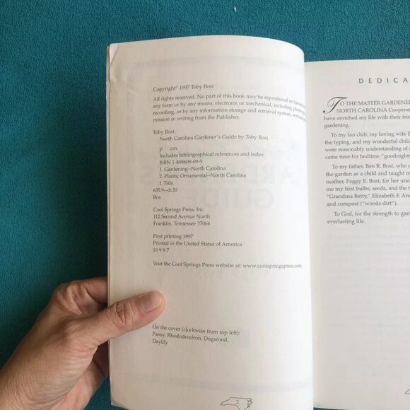 North Carolina Gardener's Guide Toby Bost 1st Printing 1997 PB - Picture 4 of 10